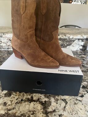 Nine West suede mid calf boot